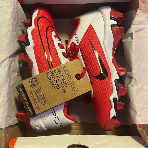 Red Nike Football Cleats - Picture 2 of 5